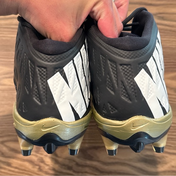 Size 16 Nike Zoom Code Elite 3/4 Football Cleats Gold/Black 620499-020 NEW main image 4